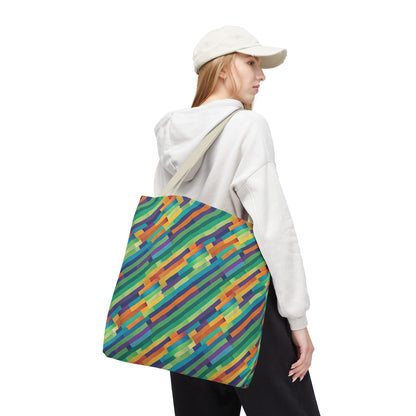 Vibrant Striped Tote Bag